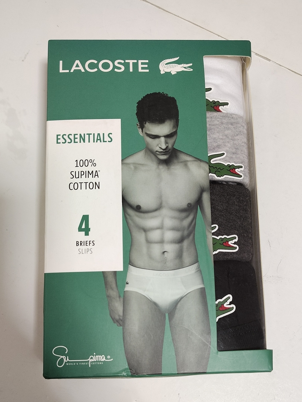 Lacoste  Supima Cotto Men's Briefs - 4 Pack - Size M -NIB